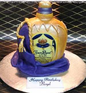 Crown Royal Cake, Crown Royal Bottle Cake, Bottle Cake, Liquor Bottle Cake