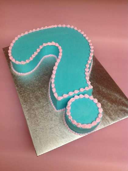 Gender Reveal cake, Question Mark Cake, Boy or Girl Cake