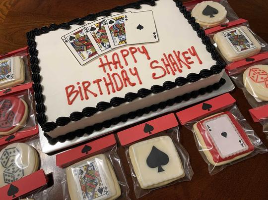 Playing Cards Cake. Playing Cards Cookies, Casino Cake, Game Cake