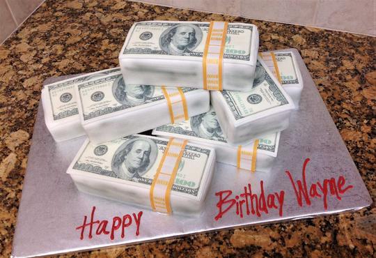 Stacked Money Cake, Dollar Bill Cake, Money Birthday Cake