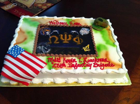 Infantry Cake, Service Member Cake, Welcome Home Cake, Combat Cake