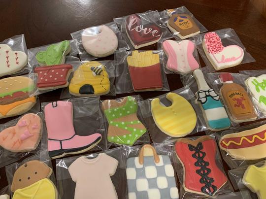 Royal Icing Cookies, LV Cookies, Purse Cookies, Swimsuit Cookie, Champagne Cookie