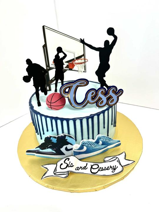 Basketball Theme Cake, Basketball Cake Topper Cake, Basketball Birthday Cake, Basketball Cake