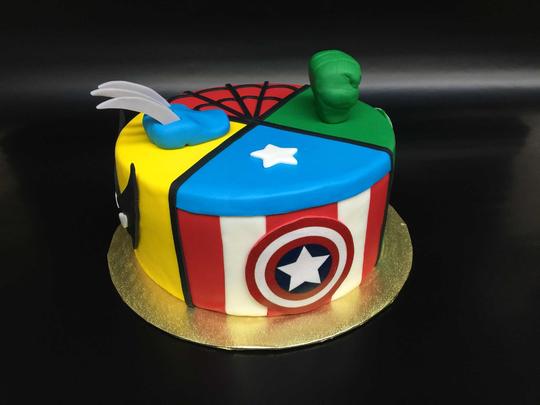 Marvel Theme Cake, avengers birthday cake