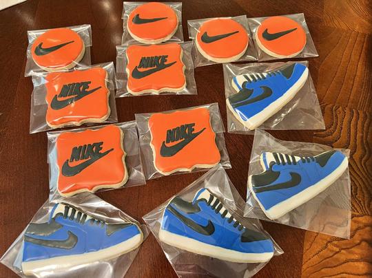 Nike Cookie, Nikey Cookie, Air Force 1 Cookie, Tennis shoe Cookie, Nike Check Cookie