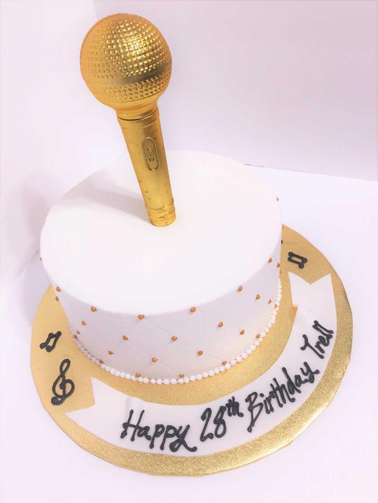 Microphone Cake, Music Cake, Lyric Cake, Rapper Cake