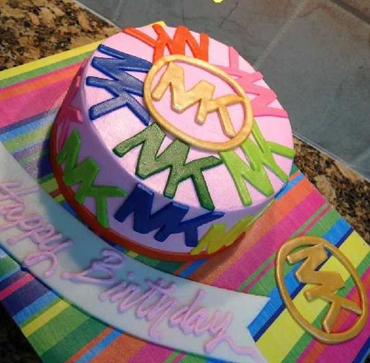 MK Cake, Colorful Cake, Michael Kors Cake, Designer Cake