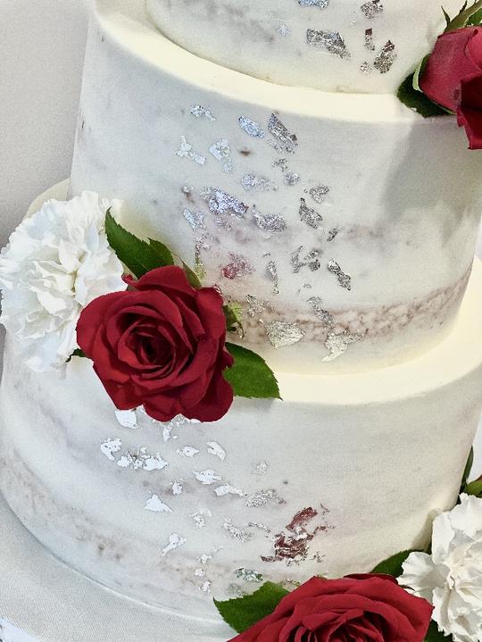 3 Tier Naked Wedding Cake