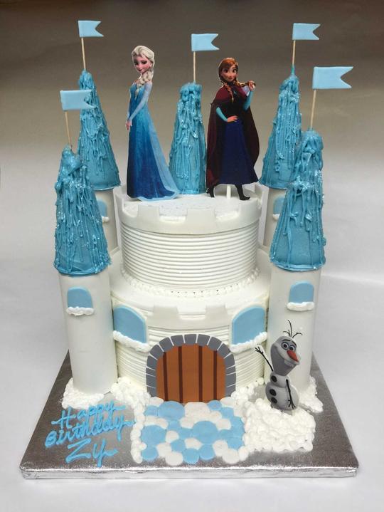 Frozen Cake, Frozen Tower Cake, Frozen Castle Cake