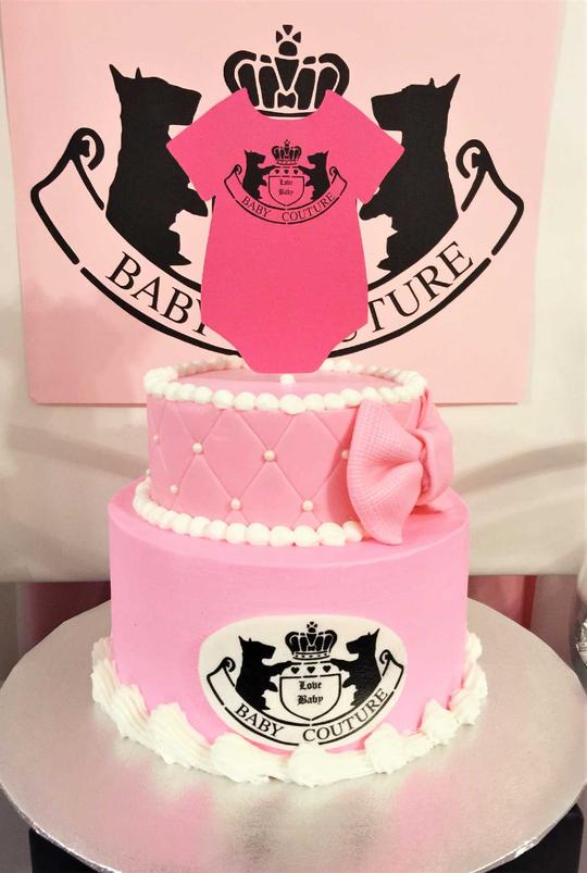 Baby Couture Cake, Baby Shower Cake, Couture Cake