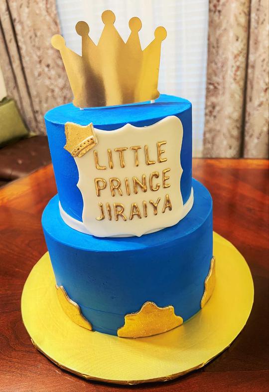 Boy Baby Shower Cake, Little Prince Cake, Blue Baby Shower Cake, Crown Topper