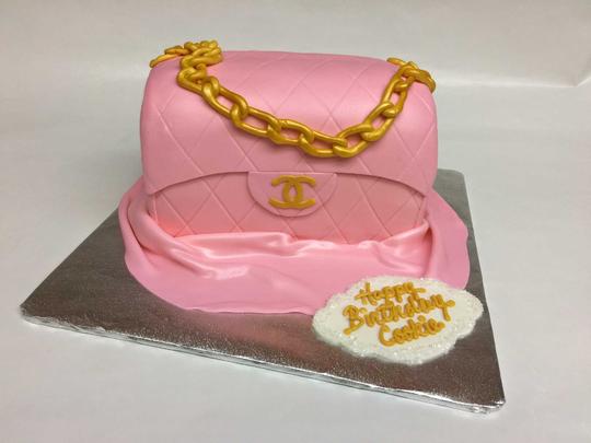 Chanel Purse Cake, Pink Chanel Purse Cake, Purse Cake