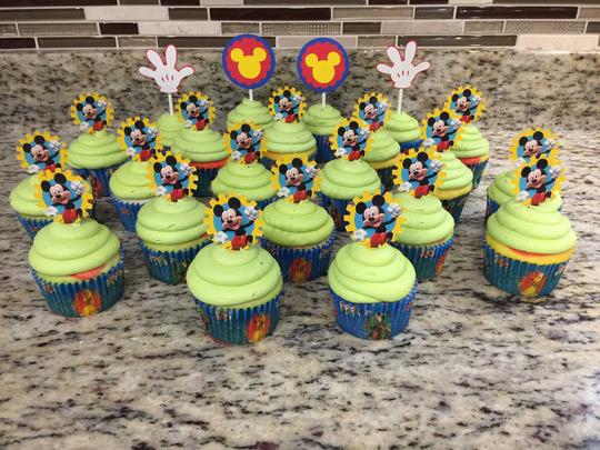 Mickey Mouse Cupcakes, Mickey Theme Cupcakes, Mickey Clubhouse Cupcakes