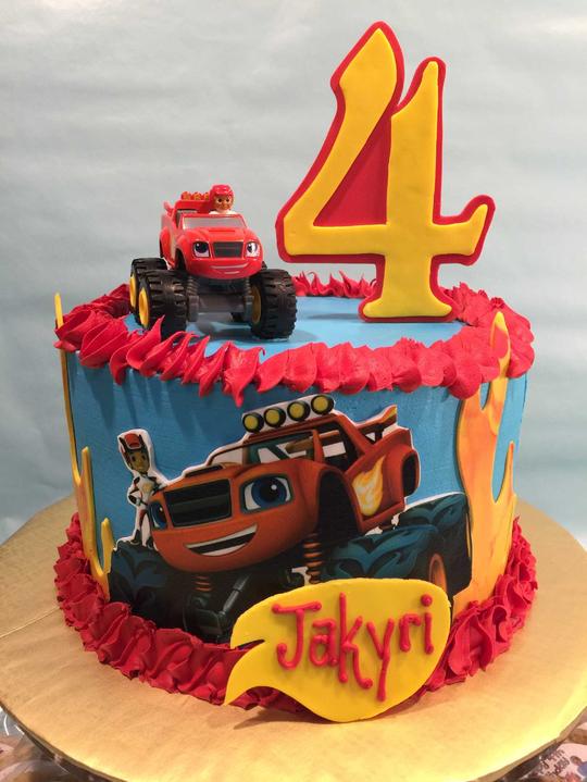 Blaze & the monster machine Cake, Blaze Cake, Blaze Birthday Cake