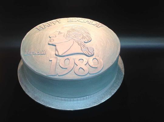 Quarter Cake, Silver Quarter Cake, Coin Cake