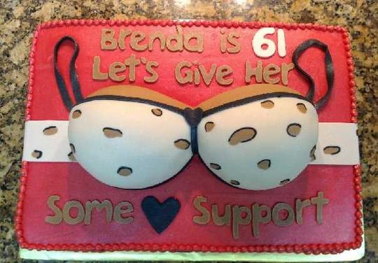 Bra Cake, Support Cake, Support the Girls Cake